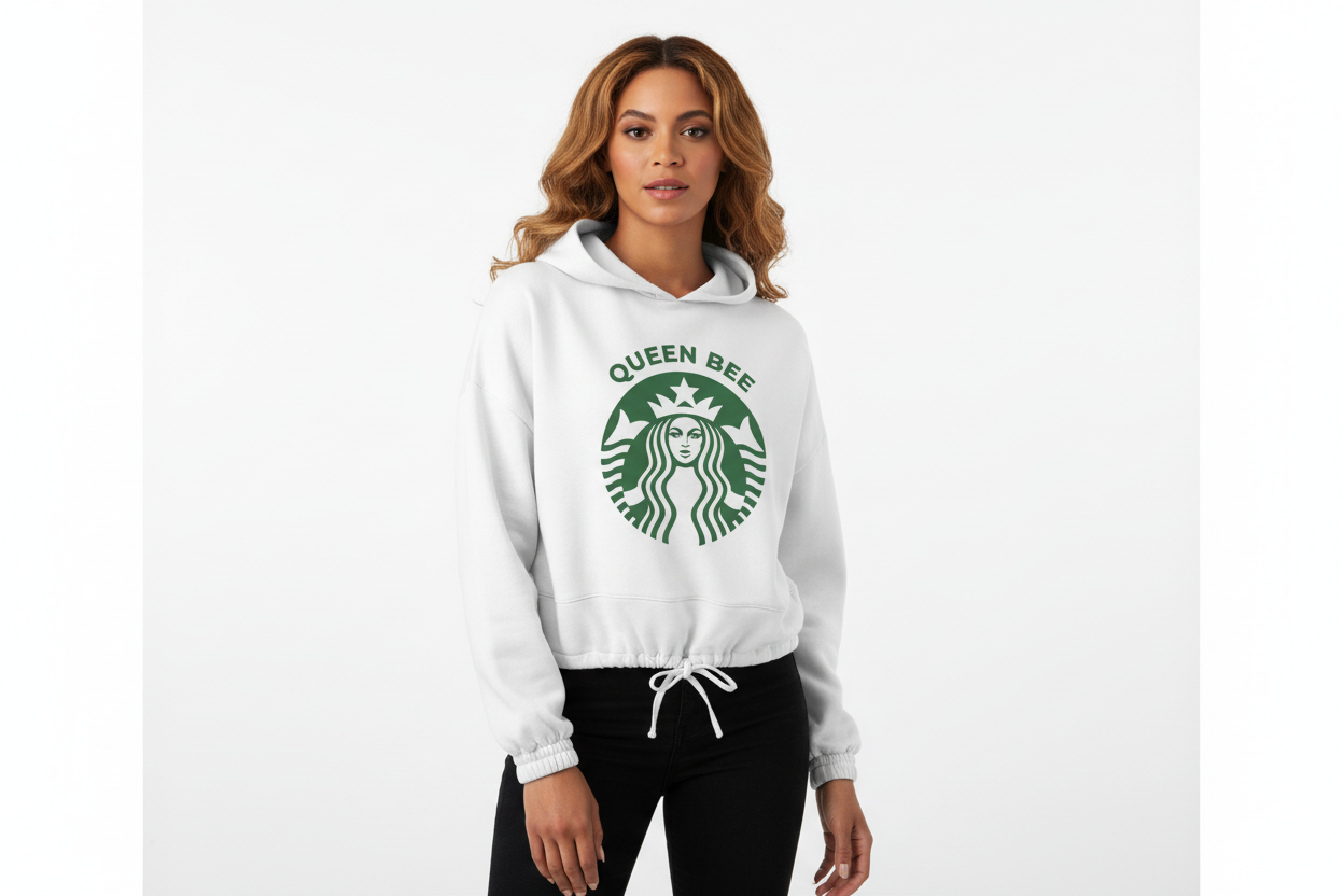Female model wearing beyonce - new t-shirt