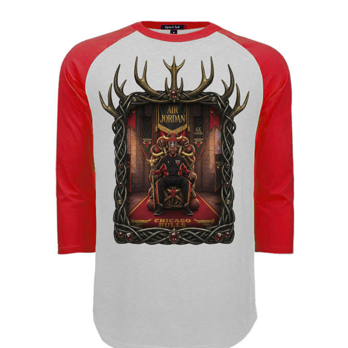 HEATHER GREY / RED - FRONT